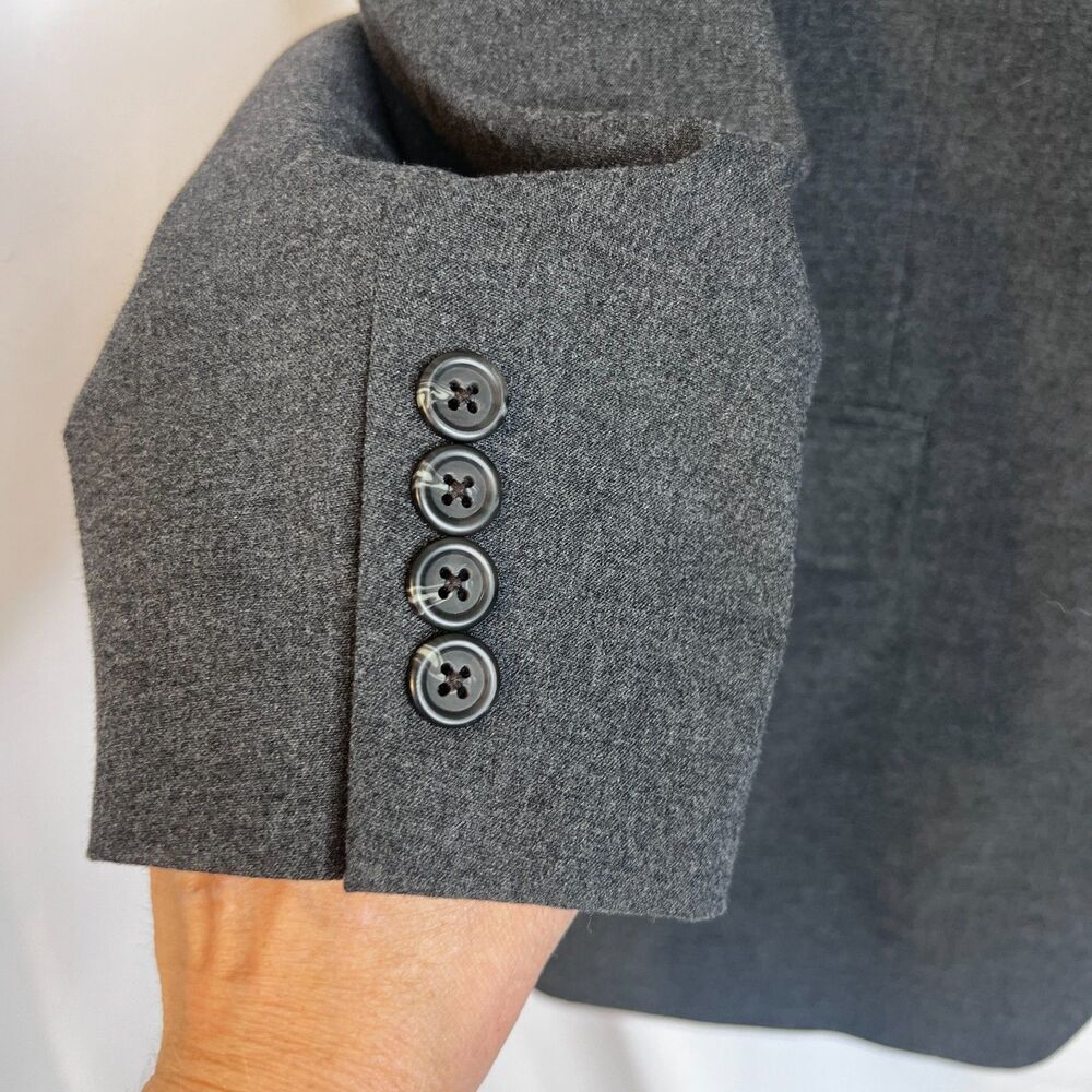 Chaps Dark Gray Single Breasted Two Button Classi… - image 4